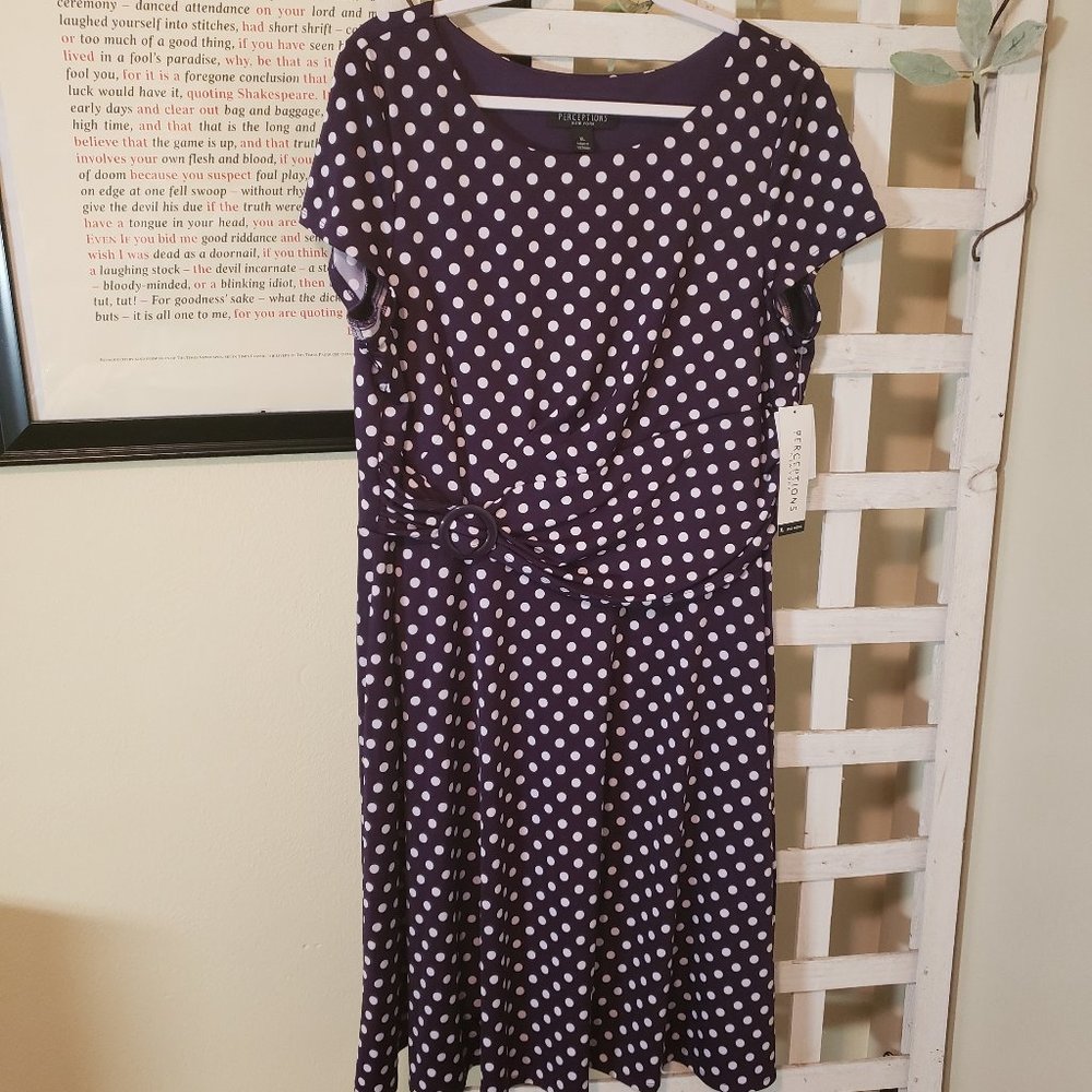 NWT Purple Polka Dot Dress